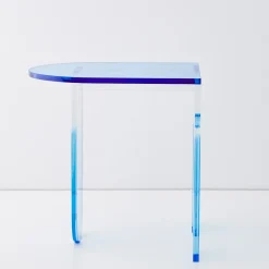 GigiandTom Arched Acrylic Side Table Blue* Furniture