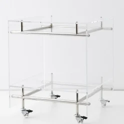 GigiandTom Bauhaus Acrylic Bar Cart Silver* Bar Tools & Accessories