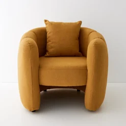 GigiandTom Bloom Boucle Accent Chair Mustard* Furniture