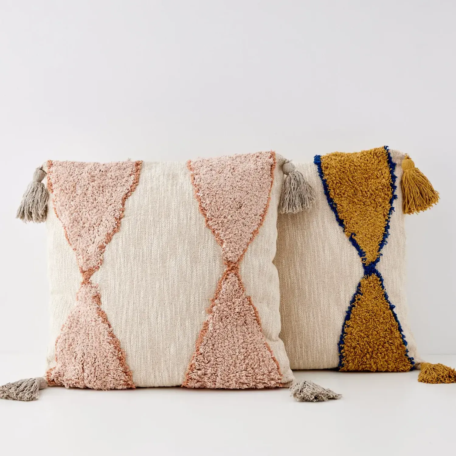 GigiandTom Boho Cotton Cushion With Insert Nude/Pink* Cushions & Throws