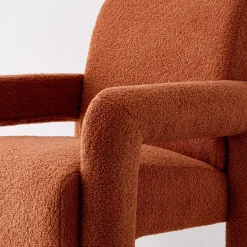 GigiandTom Boucle Accent Chair Terracotta* Furniture