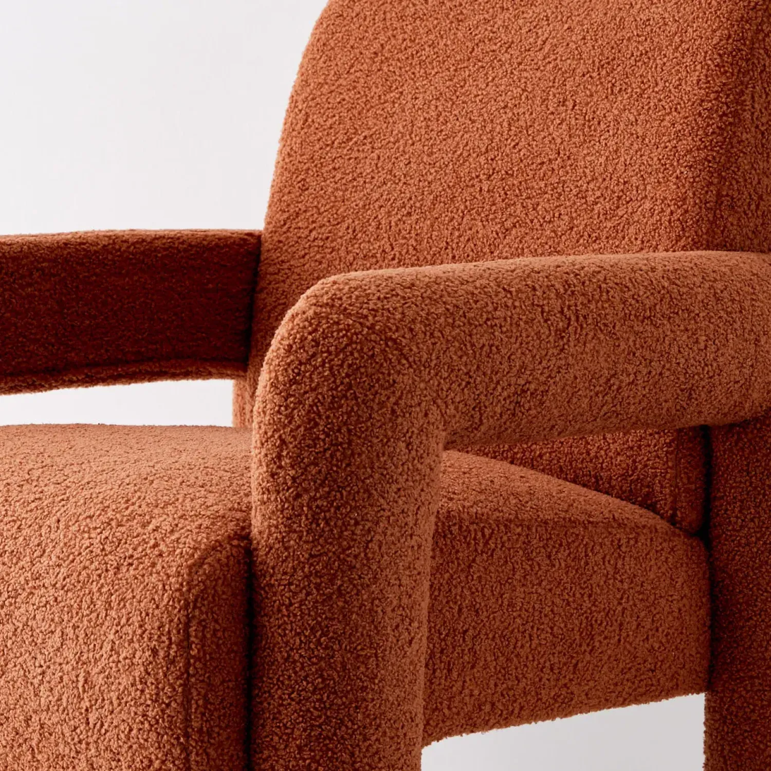GigiandTom Boucle Accent Chair Terracotta* Furniture