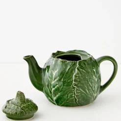 GigiandTom Cabbage Ceramic Tea Pot Green* Tableware