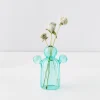 GigiandTom Cactus Medium Coloured Glass Vase Teal* Vases