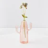 GigiandTom Cactus Tall Coloured Glass Vase Pink* Vases