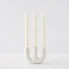 GigiandTom Candelabra Ceramic Taper Candle Holder White* Candle Holders