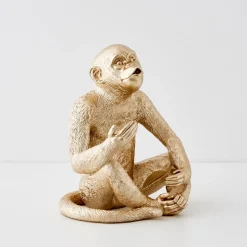 GigiandTom Charlie Chimp Resin Wine Holder Gold* Decorative Objects & Trays