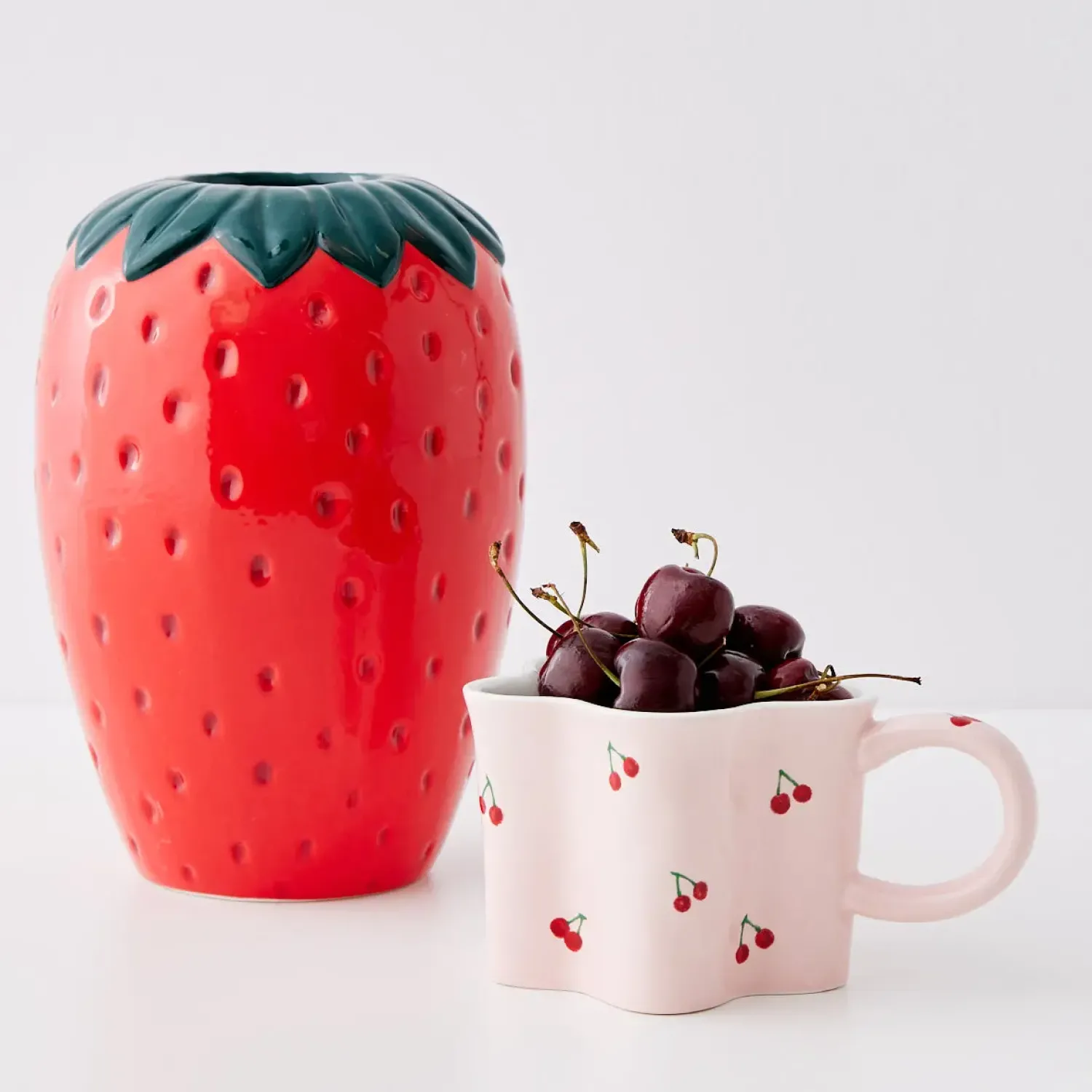 GigiandTom Cherry Ceramic Mug Pink* Mugs & Teacups