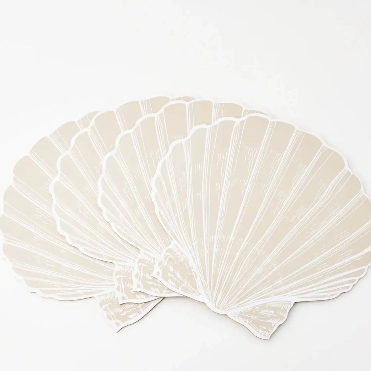 GigiandTom Clam Shell Placemat Set Of 4 Natural* Tableware