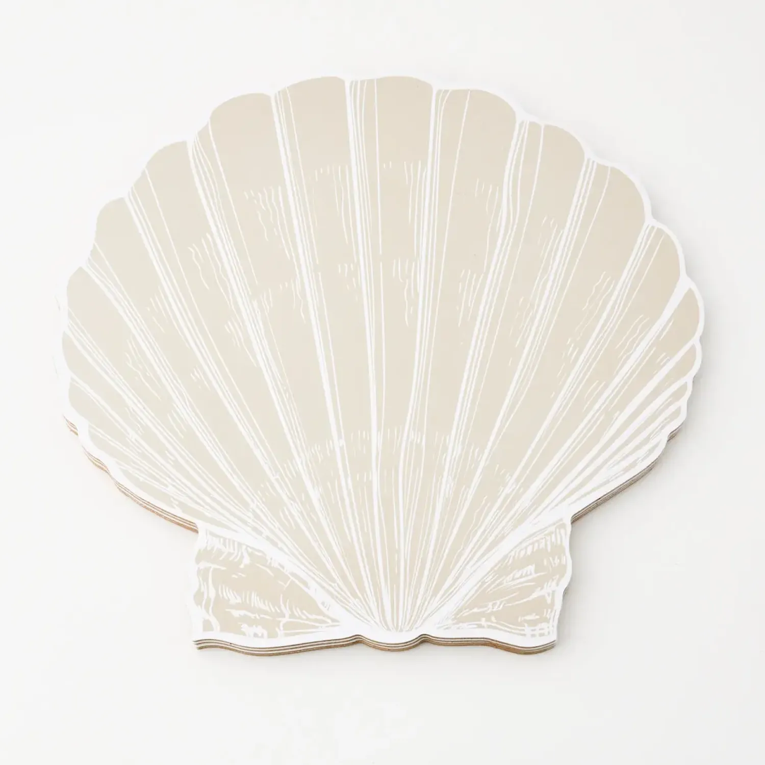 GigiandTom Clam Shell Placemat Set Of 4 Natural* Tableware