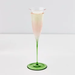 GigiandTom Coloured Bloom Champagne Glass Pink* Wine Glasses
