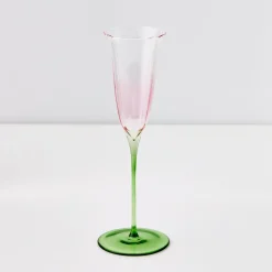 GigiandTom Coloured Bloom Champagne Glass Pink* Wine Glasses