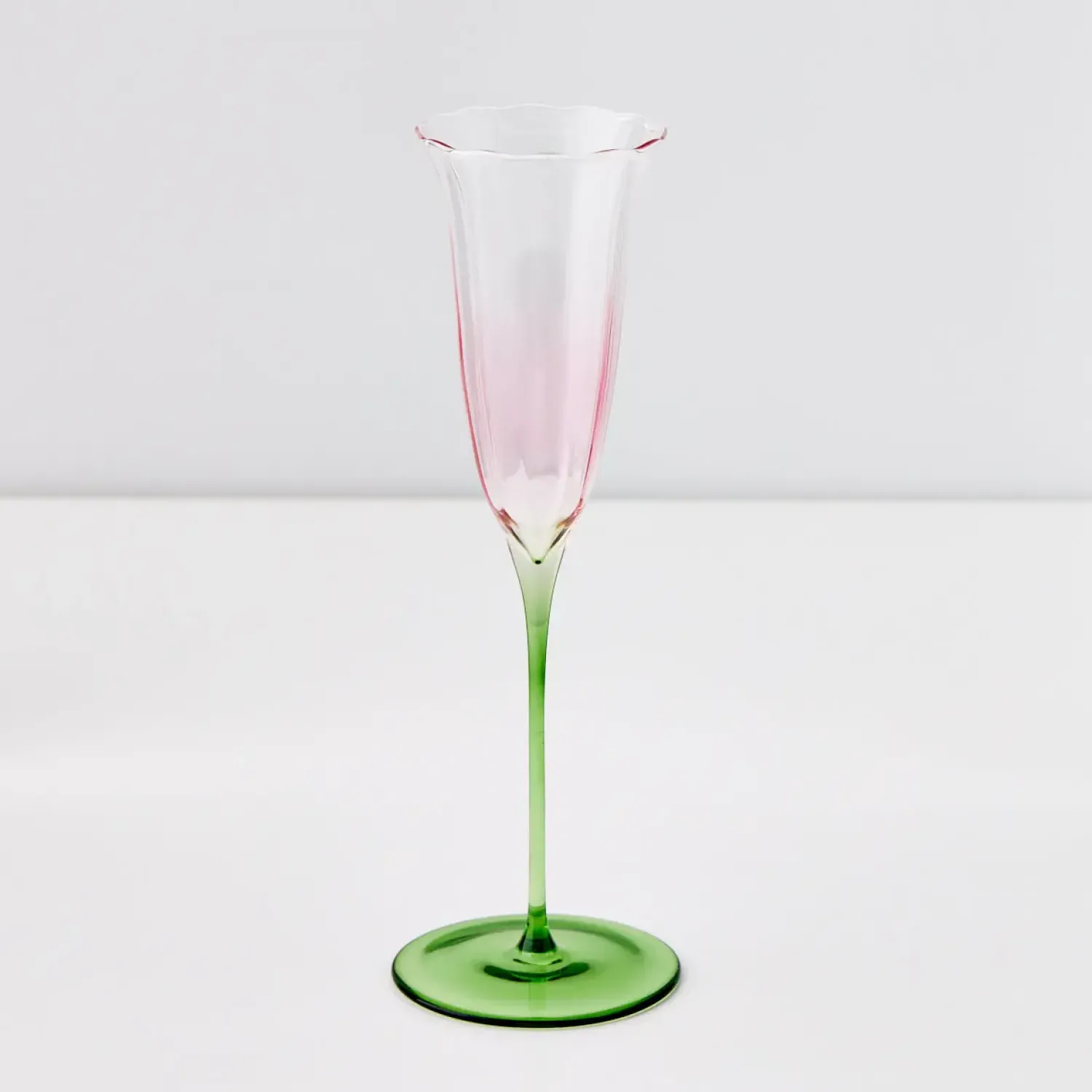 GigiandTom Coloured Bloom Champagne Glass Pink* Wine Glasses