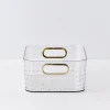 GigiandTom Crystal Cut Storage Container Clear* Bathroom Storage