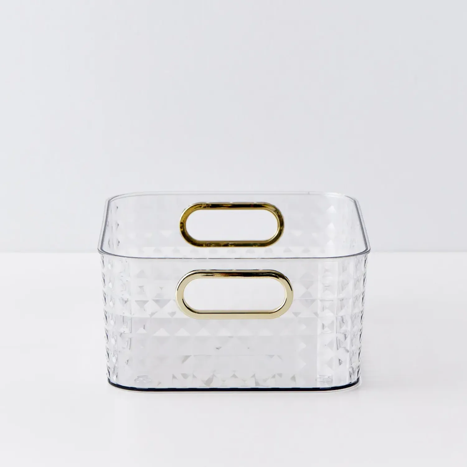 GigiandTom Crystal Cut Storage Container Clear* Bathroom Storage