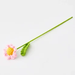 GigiandTom Daffodil Hand Knitted Crochet Flower Pink* Vases
