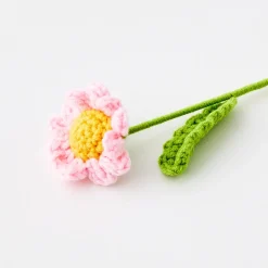 GigiandTom Daffodil Hand Knitted Crochet Flower Pink* Vases