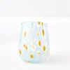 GigiandTom Dotted Glass Tumbler Blue/Orange* Drinkware
