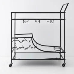 GigiandTom Double Decker Bar Cart Black* Bar Tools & Accessories