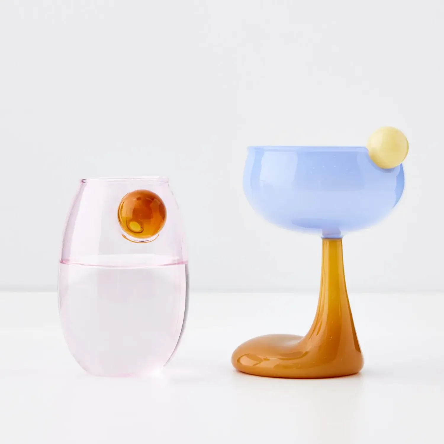 GigiandTom Droplet Cocktail Glass Blue* Cocktail Glasses
