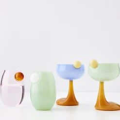 GigiandTom Droplet Cocktail Glass Blue* Cocktail Glasses
