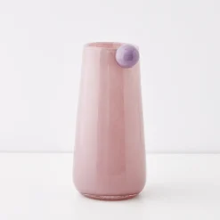 GigiandTom Droplet Large Coloured Glass Vase Pink* Vases