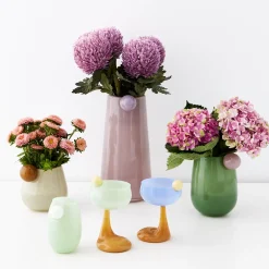 GigiandTom Droplet Small Coloured Glass Vase Yellow* Vases