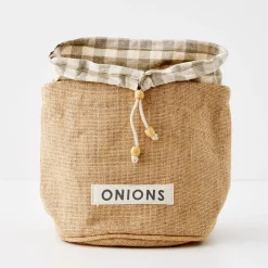 GigiandTom Farmstead Cotton/Jute Onion Bag* Pantry & Fridge Storage