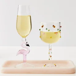 GigiandTom Flamingo Stem Champagne Glass* Wine Glasses
