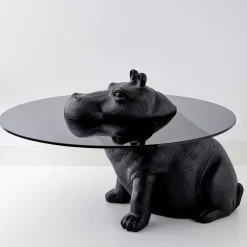 GigiandTom Hippo Glass Coffee Table Black* Furniture