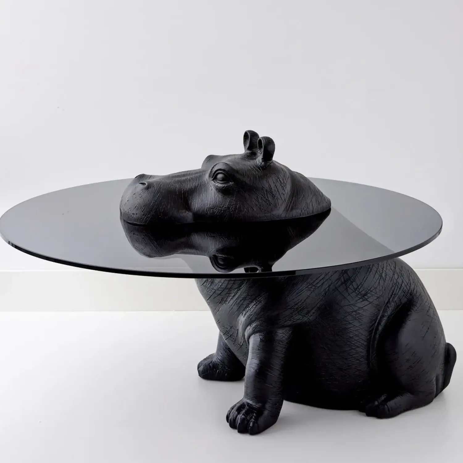 GigiandTom Hippo Glass Coffee Table Black* Furniture