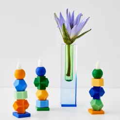 GigiandTom Kaleidoscope Ombre Acrylic Vase Navy/Green* Vases