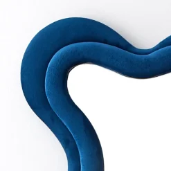 GigiandTom Kinked Wavy Velvet Full Length Mirror Blue* Mirrors