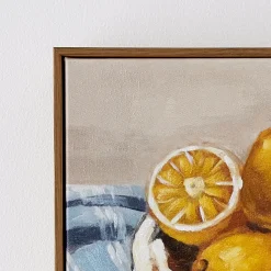 GigiandTom Lemon Bowl Framed Canvas Oil Painting* Wall Art
