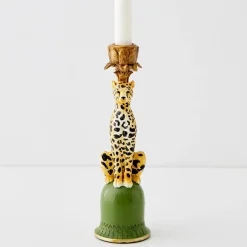 GigiandTom Leon Leopard Resin Candle Holder* Candle Holders