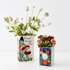 GigiandTom Looking Glass Ceramic Book Vase White* Vases