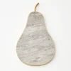 GigiandTom Lux Pear Marble & Brass Charcuterie Board* Serveware