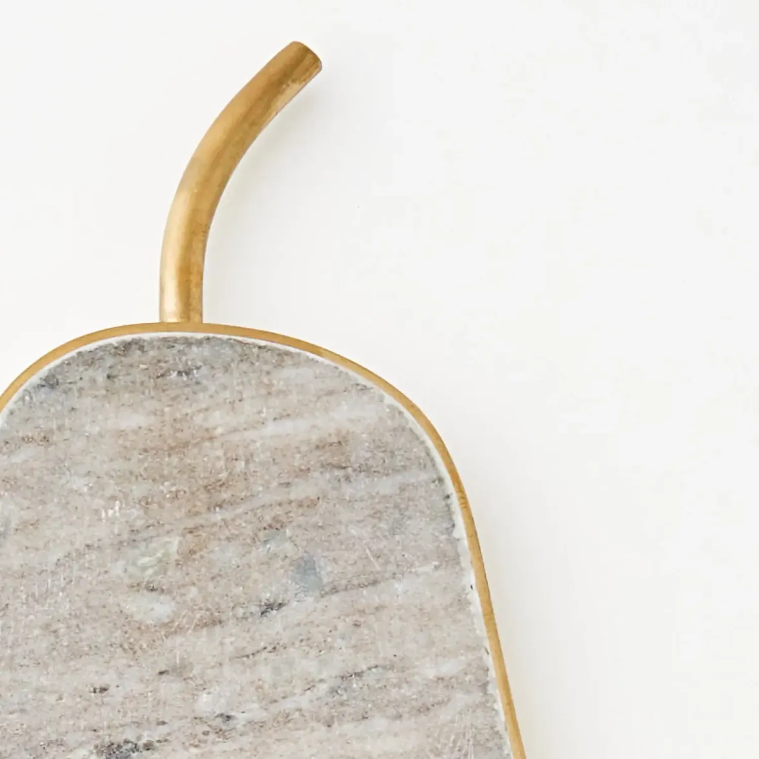 GigiandTom Lux Pear Marble & Brass Charcuterie Board* Serveware