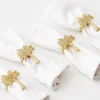 GigiandTom Miami Metal Napkin Rings Gold* Tableware