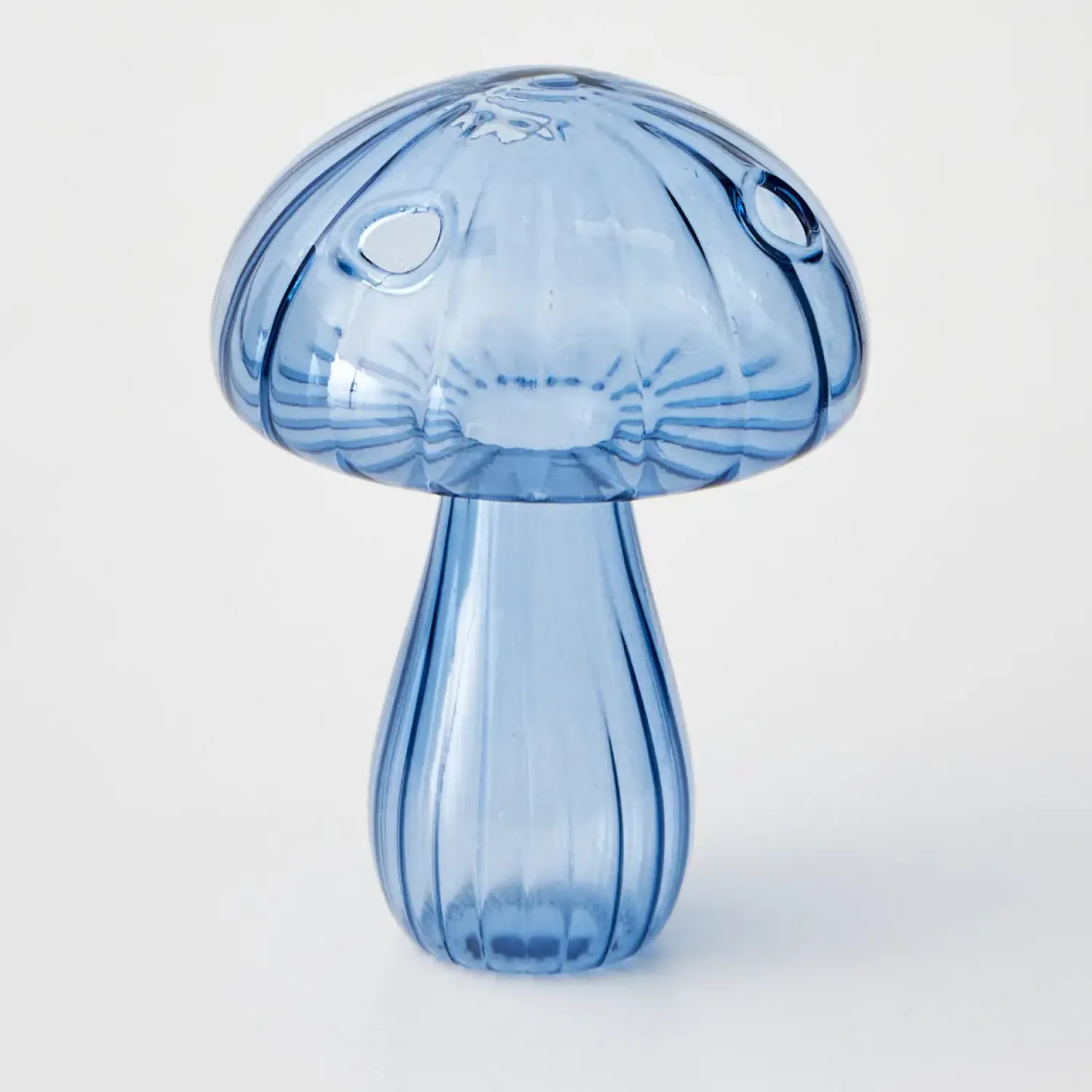 GigiandTom Mushroom Coloured Glass Vase Blue* Vases