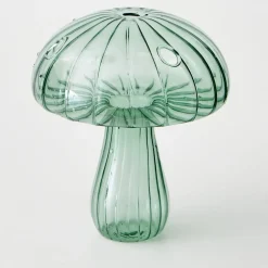 GigiandTom Mushroom Coloured Glass Vase Cyan* Vases