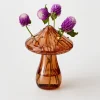 GigiandTom Mushroom Coloured Glass Vase Amber* Vases