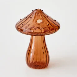 GigiandTom Mushroom Coloured Glass Vase Amber* Vases