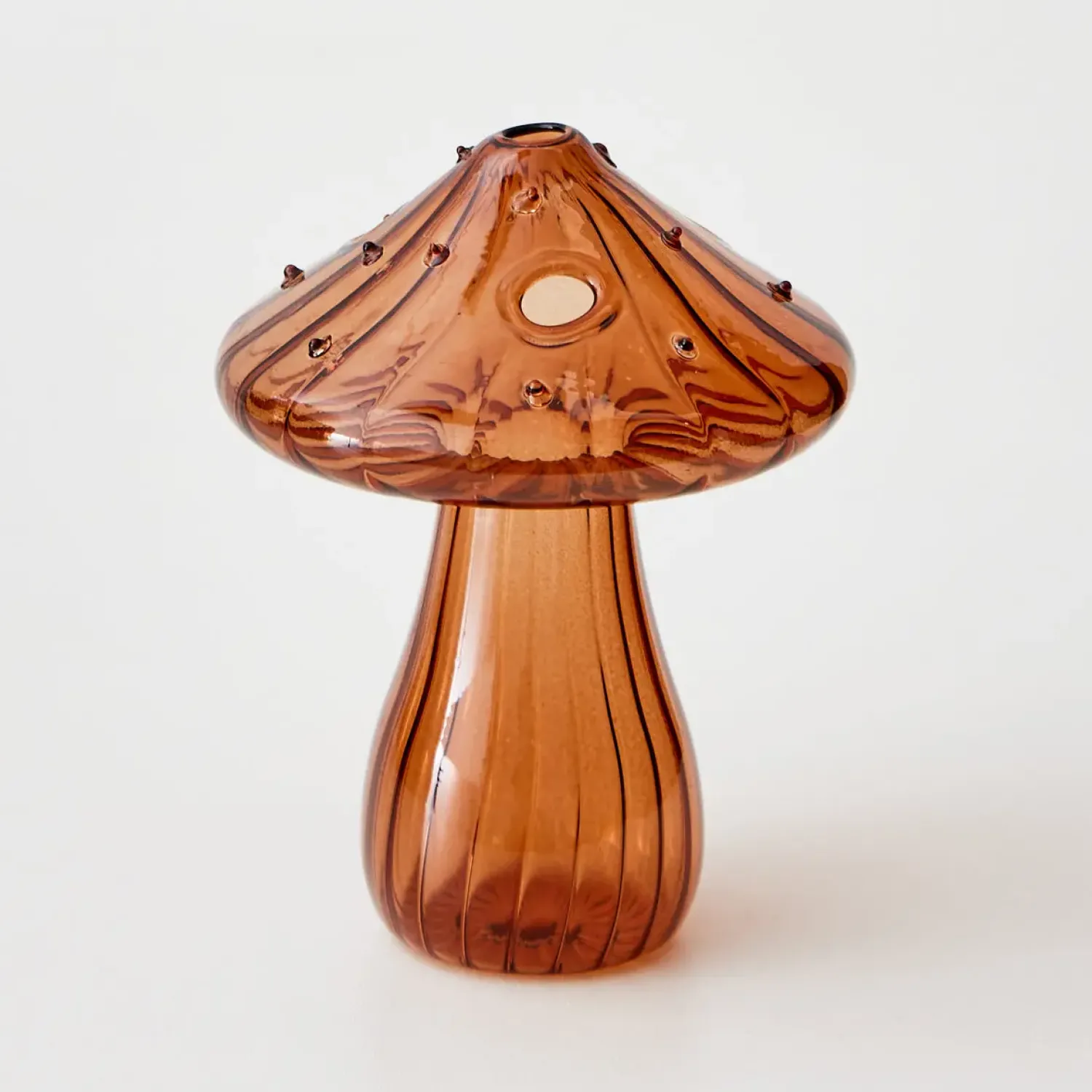GigiandTom Mushroom Coloured Glass Vase Amber* Vases