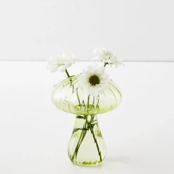 GigiandTom Mushroom Coloured Glass Vase Green* Vases