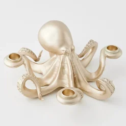 GigiandTom Otto Octopus Resin Candle Holder Gold* Candle Holders