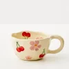 GigiandTom Painted Cherry Ceramic Mug Red* Mugs & Teacups