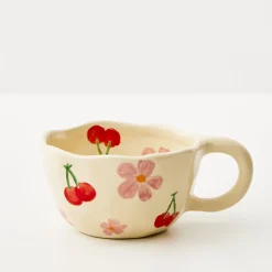 GigiandTom Painted Cherry Ceramic Mug Red* Mugs & Teacups