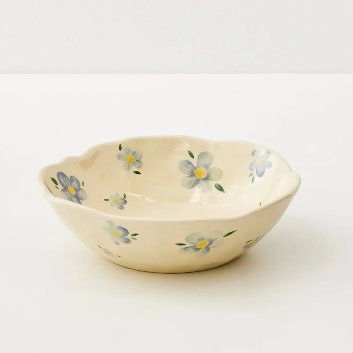 GigiandTom Painted Daisy Ceramic Bowl Blue* Tableware