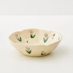 GigiandTom Painted Tulip Ceramic Bowl Purple* Tableware